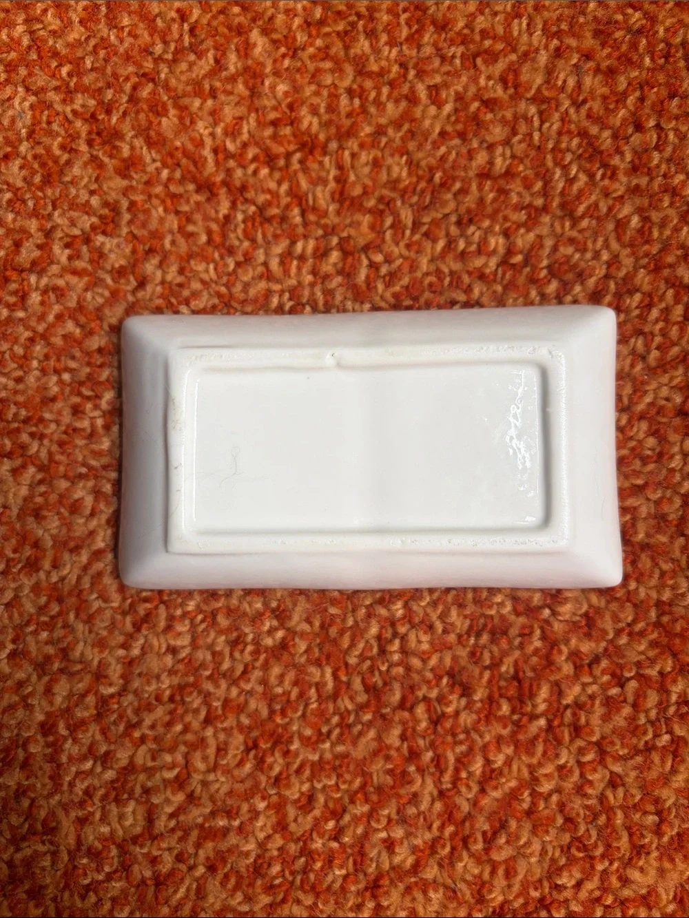 Mr & Mrs White Ceramic Divided Ring Dish